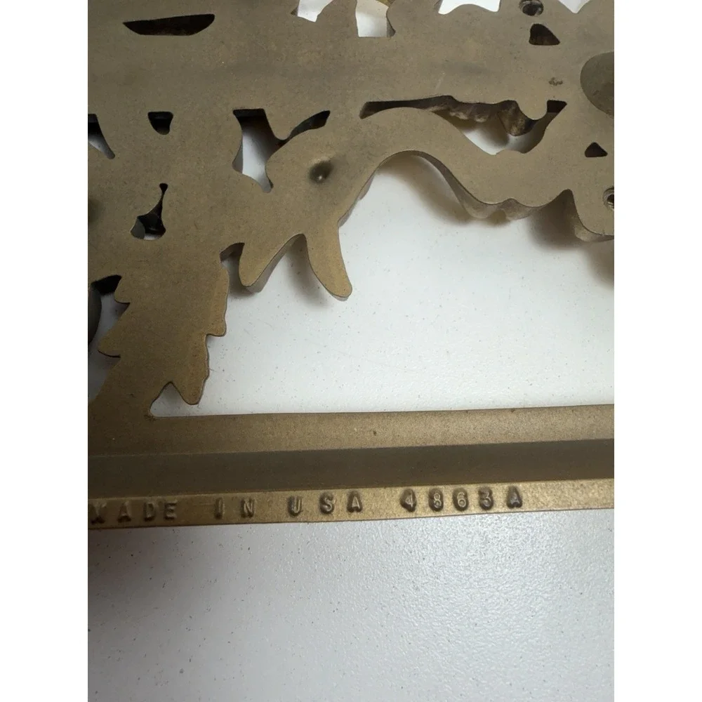 2 Syroco Homco Gold Musical Instrument Wall Plaques 4863A 1964 Vintage Mid Mod